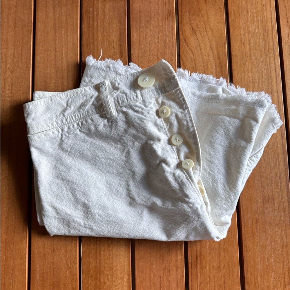 Jesse Kamm Cut Offs Sailor Off White Cotton Canvas